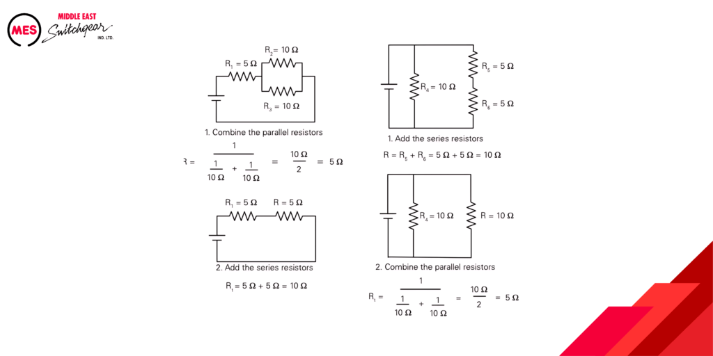 Series- parallel circuit illustration